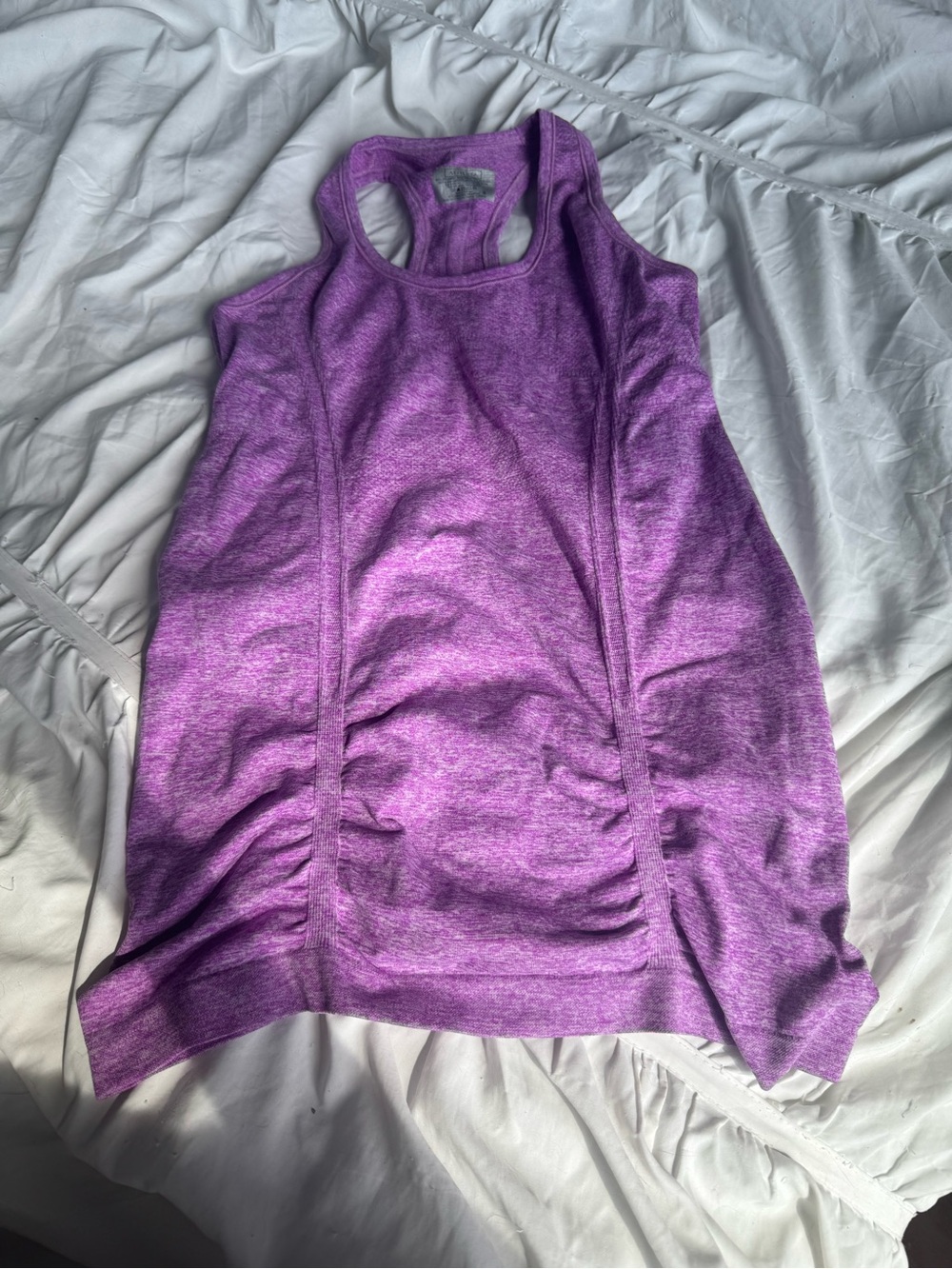 Athleta Heathered Purple Racerback Tank Bra